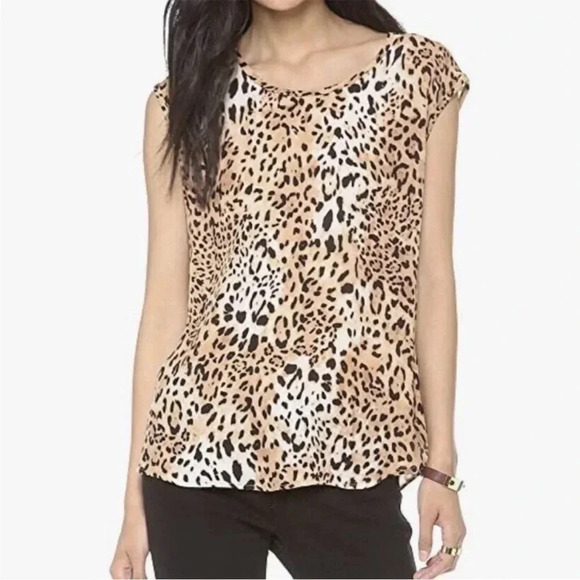 Joie silk cheetah print blouse - Picture 1 of 8